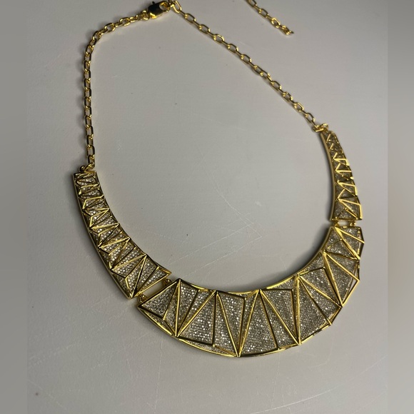 NWOT nOir Elegant Gold and Silver Geometric Necklace - Picture 8 of 8